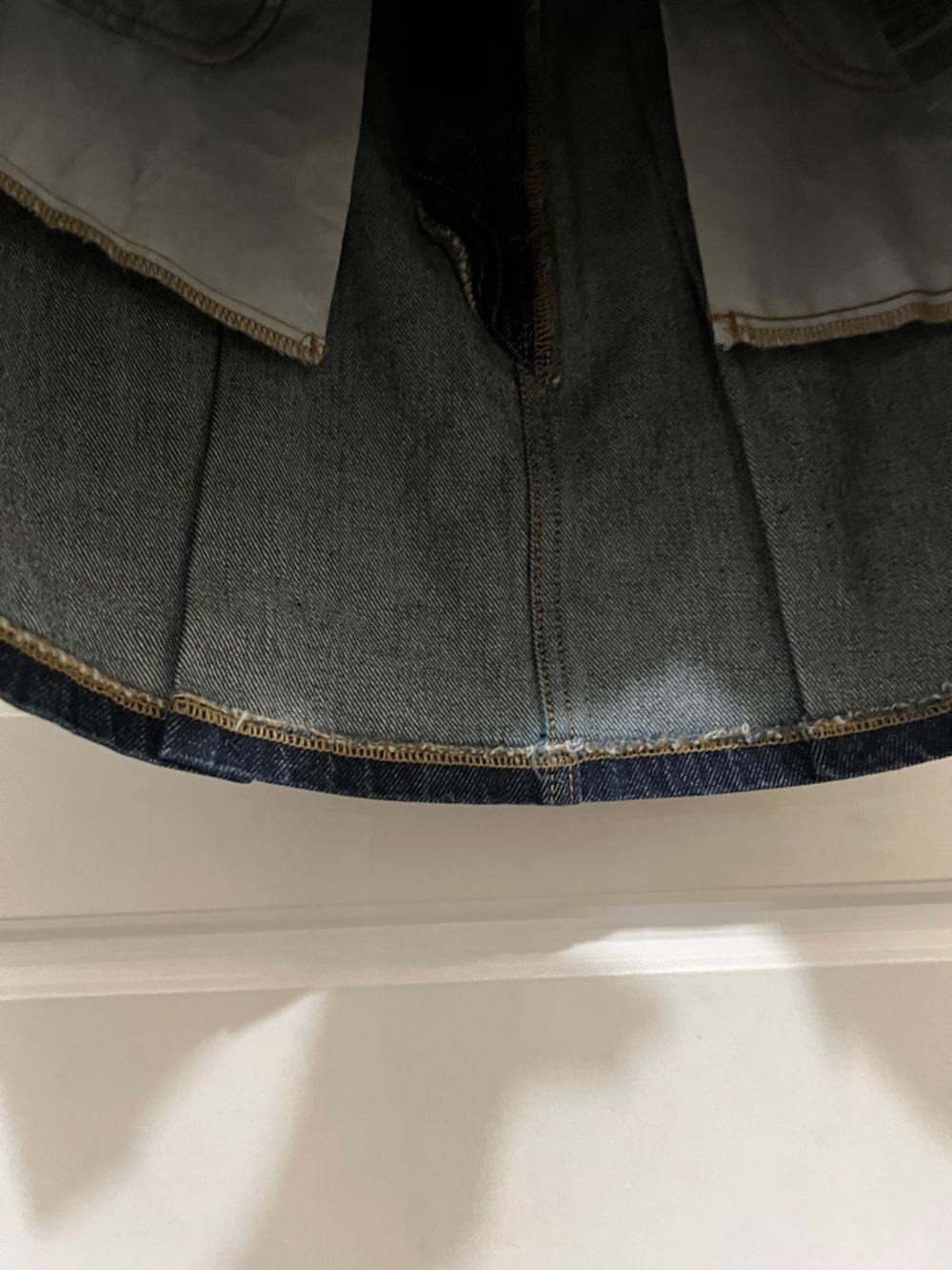 Levi's Dark Blue Paneled Denim Mini Skirt - Picture 9 of 9